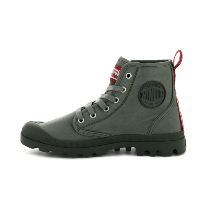 Dámské Boty Palladium Pampa Hi Dare Olivy Zelené | CZ IUS-27M